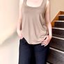 River Island Beige Rhinestone Top - UK 6 Fits UK 8 Image 4