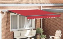Retractable Awning Manual Red 350 x 250 cm Fabric