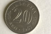 1967 Malaysia coin - 20 Sen