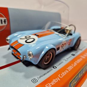 Scalextric C4509 Shelby Cobra - Gulf Edition Slot Car  ( TV classic)