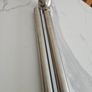 Chrome silver curtain rail with rings Image 2