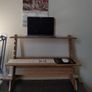 Bamboo Standing Computer Desk Monitor Stand Riser Stand Steady Up Adjustable Height Desktop Laptop Workstation Converter Image 2