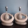 2 x Grey Lamps and lampshades Image 3