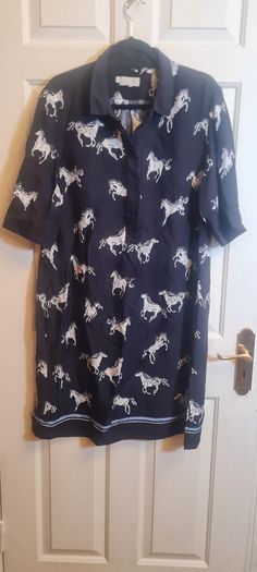 Hobbs viscose shirt dress pockets