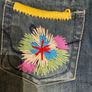 Skirt denim with embroidery boho style  Whistles size 10 Brand New Image 5