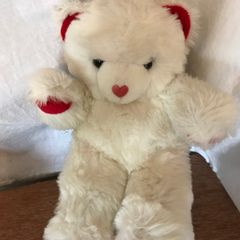 New Soft White Teddy with red paws