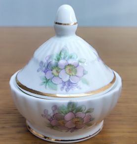 Mustard Jar & Lid Irish Blossom by Royal Tara  Vintage from the 1970s