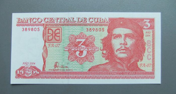 Cuba Ernesto Guevara 3 Pesos UNC