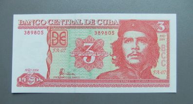 Cuba Ernesto Guevara 3 Pesos UNC