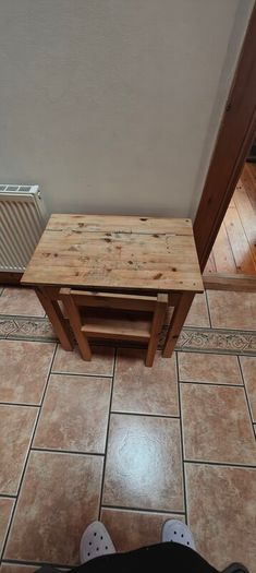 Small Wooden Table with Chair