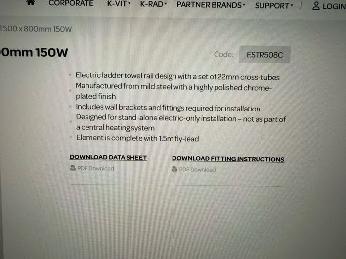 6 Electric Towel Radiators