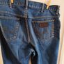 Wrangler Jeans cotton 36 inch waist and 34 inch leg in good condition with a few spots one leg see photos and see last two photos for exact measurements FREE STANDARD POSTAGE INCLUDED Image 4