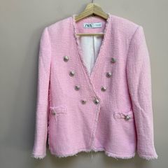zara tweed blazer