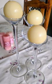 duiske glass tall candle holders