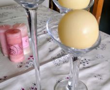 duiske glass tall candle holders