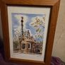 Barcelona Parque Guell Lithograph framed Image 4