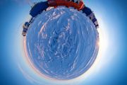 Large image Antarctica Halley 90cm x 90cm photography Little Planet Unique Picture