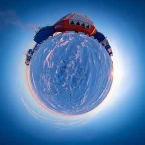 Large image Antarctica Halley 90cm x 90cm photography Little Planet Unique Picture