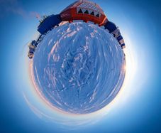 Large image Antarctica Halley 90cm x 90cm photography Little Planet Unique Picture