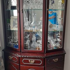 Walnut glass unit