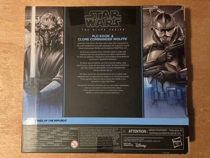 Star Wars Plo Koon & Commander Wolffe 6" Scale Black Series New & Unopened (Box Has Edge Wear  To It)