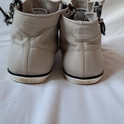 Diesel beach pit trainers size 6 eu 39 grey leather in excellent condition