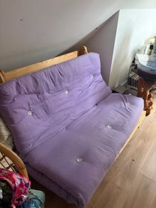 Sofa bed purple
