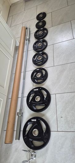 brand new olympic tri grip weight set  B
