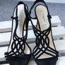 Lk Bennett Wade Black Suede Strappy Heel Sandals Size 7/40 Image 6