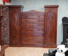 William IV Solid Mahogany Compactum Wardrobe