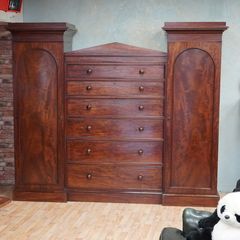William IV Solid Mahogany Compactum Wardrobe