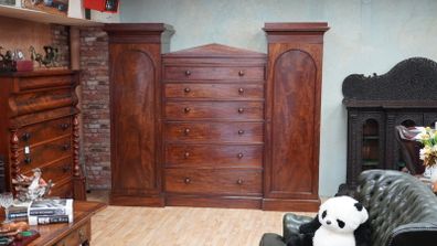 William IV Solid Mahogany Compactum Wardrobe