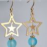 Earring gold pendant star Image 6