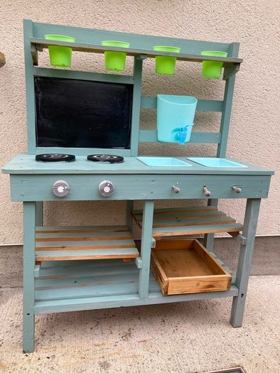 Outdoor play kitchen