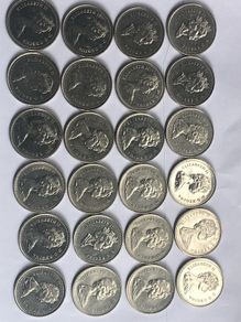 Canada 25 Cents 1968 - 1995  x 24 different coins