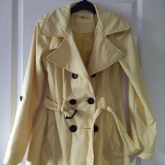 New look yellow coat size fits Xs s worn once