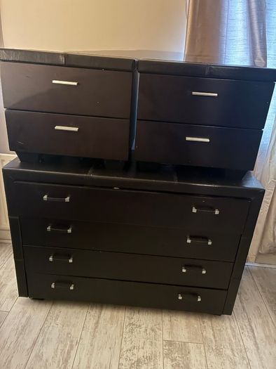 Chest of drawers and bedside lockers