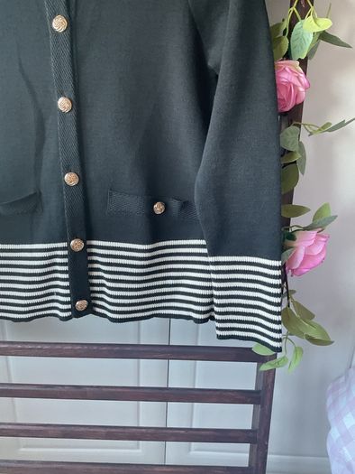 cardigan Bnwt size small gallery black cardigan with gold buttons