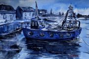 skerries blue day watercolour