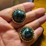 Vintage Green Earrings Image 5