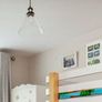 Brass ceiling light pendant with cone clear glass Image 8