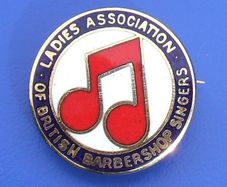 Ladies Association of British Barbershop Singers (LABBS) - an enamel membership badge (1970's / 1980's)