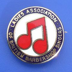 Ladies Association of British Barbershop Singers (LABBS) - an enamel membership badge (1970's / 1980's)