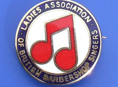Ladies Association of British Barbershop Singers (LABBS) - an enamel membership badge (1970's / 1980's)