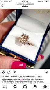 Ladies Morganite & Diamond ring