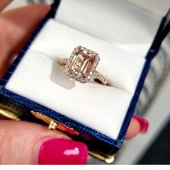 Ladies Morganite & Diamond ring