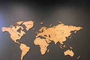 2D Classic Version Map of The World Country Borders and Names