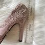 Brand New Lace Detail Lilac Peeptoe Heels Image 7
