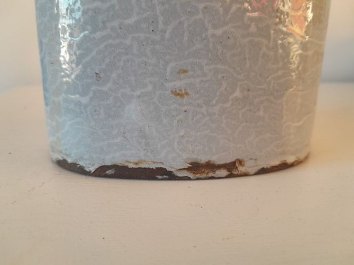 Antique Enamelware Graniteware Flask