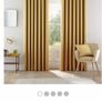 Helena Springfield Mustard Yellow Blackout Eyelet Curtains    90" x 90" Pair Image 5